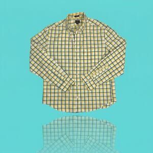 Vintage J. Crew Flex Washed Button Down Shirt Size L, Slim Untucked Spring Shirt